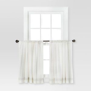 Threshold Light-Filtering Cafe Curtain Set